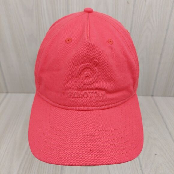 Peloton Hat Cap Embossed Logo Adjustable Strapback One Size Pink Unisex‎ Cycling - Picture 1 of 7